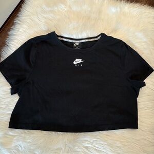 Nike Air Cropped Black Short Sleeve Tee Shirt Size 2x